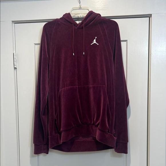 Jordan Air Other - Air Jordan deep purple velour hoodie pullover size small.